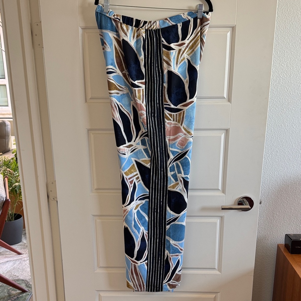 NIC+ZOE Multicolor Abstract wide-leg Pants